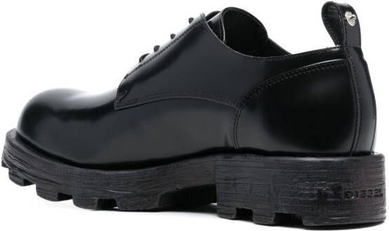 Diesel D-Hammer leren Oxford schoenen Zwart