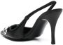 Diesel D-Venus 80mm leren slingback pumps Zwart - Thumbnail 3