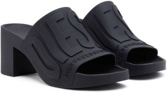 Diesel Sa-Pamela H sandalen met logo-reliëf Zwart