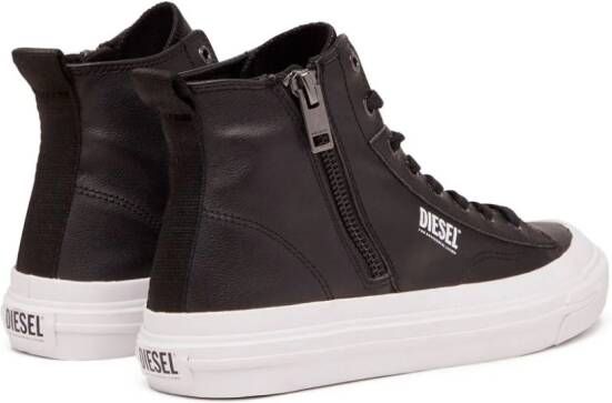 Diesel S-Athos leren sneakers Zwart