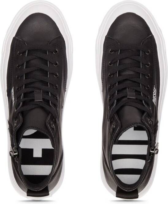 Diesel S-Athos leren sneakers Zwart