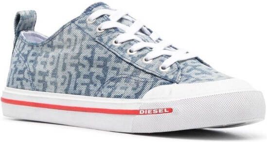 Diesel S-Athos Low denim sneakers Blauw