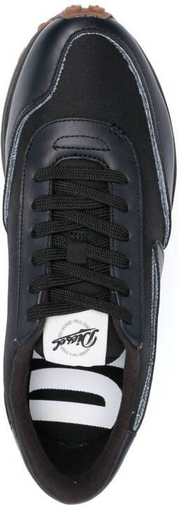 Diesel S-Racer contrasterende sneakers Zwart