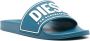 Diesel Sa-Mayemi slippers met logo-reliëf Blauw - Thumbnail 2