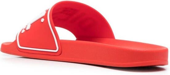 Diesel Sa-Mayemi-Cc slippers met logo-reliëf Rood