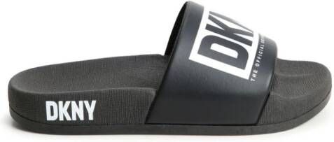 Dkny Kids Badslippers met logoprint Zwart