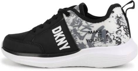 Dkny Kids Sneakers met graffiti-print Zwart