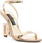 Dolce & Gabbana 105 leren sandalen Goud - Thumbnail 2