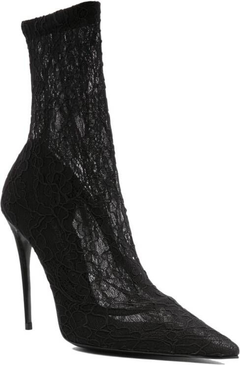 Dolce & Gabbana Laarzen met kant Zwart