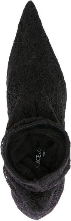 Dolce & Gabbana Laarzen met kant Zwart