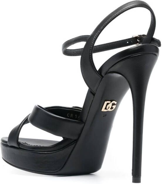 Dolce & Gabbana Stiletto sandalen Zwart