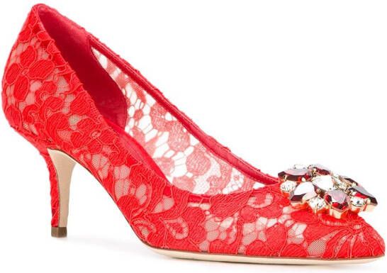 Dolce & Gabbana Bellucci kantenpumps Rood