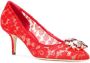 Dolce & Gabbana Bellucci kantenpumps Rood - Thumbnail 2