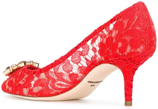 Dolce & Gabbana Bellucci kantenpumps Rood