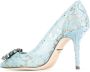 Dolce & Gabbana 90 mm Lace Rainbow pumps met brochedetail Blauw - Thumbnail 3