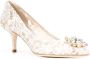 Dolce & Gabbana 60 mm Lace Rainbow pumps met brochedetail Grijs - Thumbnail 2