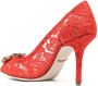 Dolce & Gabbana 60 mm Lace Rainbow pumps met brochedetail Rood - Thumbnail 3