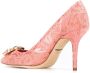 Dolce & Gabbana 90 mm Lace Rainbow pumps met brochedetail Roze - Thumbnail 3