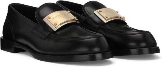 Dolce & Gabbana Bernini loafers met logoplakkaat Zwart