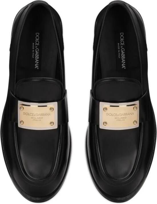 Dolce & Gabbana Bernini loafers met logoplakkaat Zwart