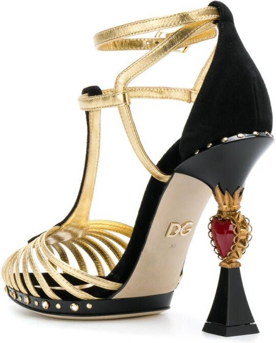 Dolce & Gabbana 105 mm Bette sandalen Zwart