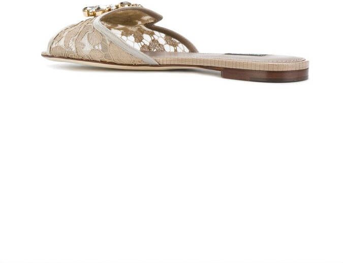 Dolce & Gabbana Bianca flat sandals Beige