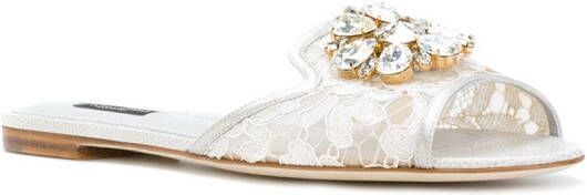 Dolce & Gabbana Bianca flat sandals Grijs