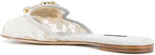 Dolce & Gabbana Bianca flat sandals Grijs
