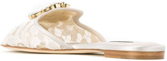 Dolce & Gabbana Bianca'platten sandallen Metallic