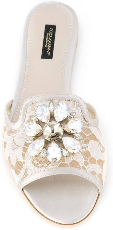 Dolce & Gabbana Bianca'platten sandallen Metallic