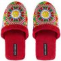 Dolce & Gabbana Carretto Siciliano slippers met print Rood - Thumbnail 4