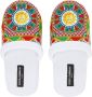 Dolce & Gabbana Carretto Siciliano slippers met print Wit - Thumbnail 4