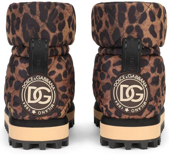 Dolce & Gabbana City enkellaarzen met luipaardprint Bruin