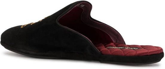 Dolce & Gabbana Coat Of Arms slippers Zwart