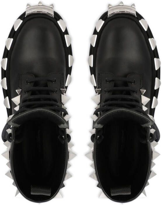 Dolce & Gabbana Combat boots met studs Zwart