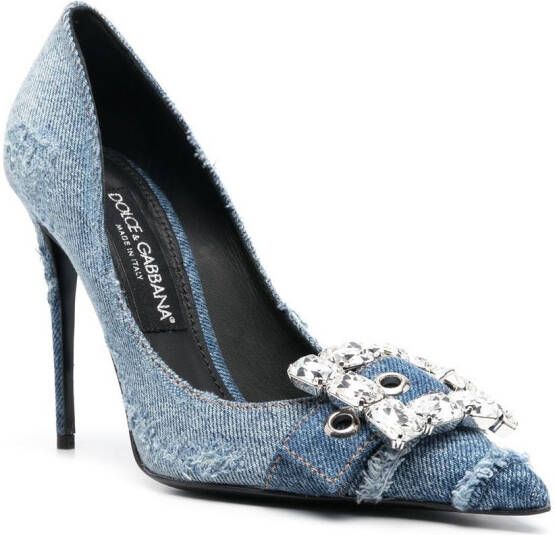 Dolce & Gabbana Pumps verfraaid met kristallen Blauw