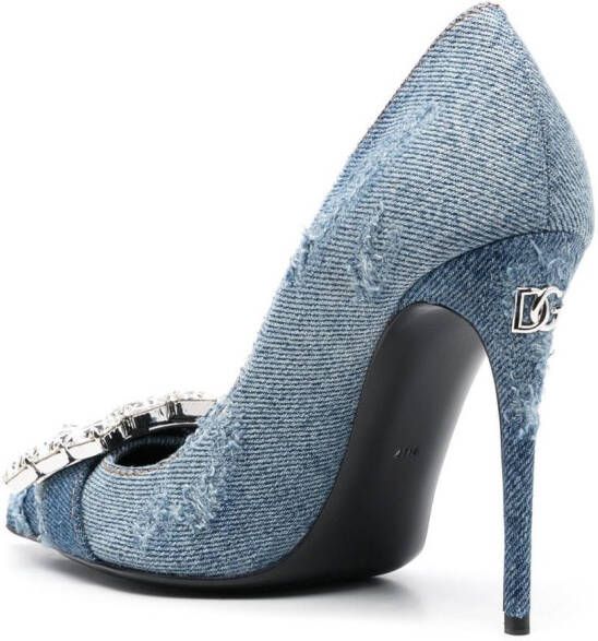 Dolce & Gabbana Pumps verfraaid met kristallen Blauw