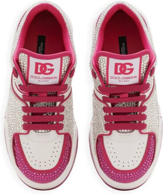 Dolce & Gabbana Sneakers verfraaid met kristallen Wit