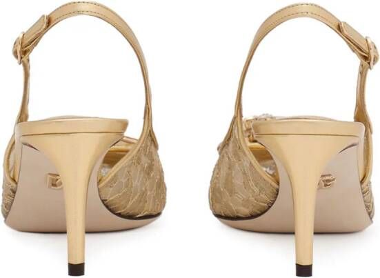 Dolce & Gabbana 60 mm Rainbow slingback pumps Beige