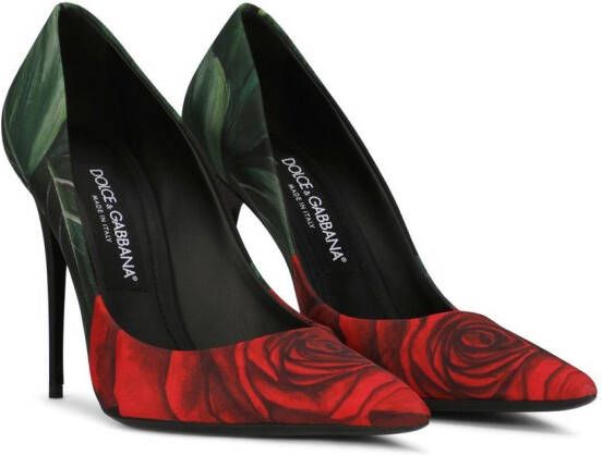 Dolce & Gabbana Décolleté pumps met roosprint Zwart