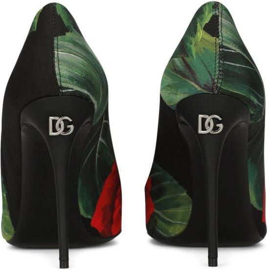 Dolce & Gabbana Décolleté pumps met roosprint Zwart