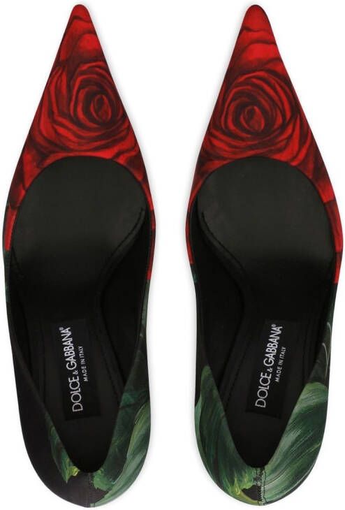 Dolce & Gabbana Décolleté pumps met roosprint Zwart