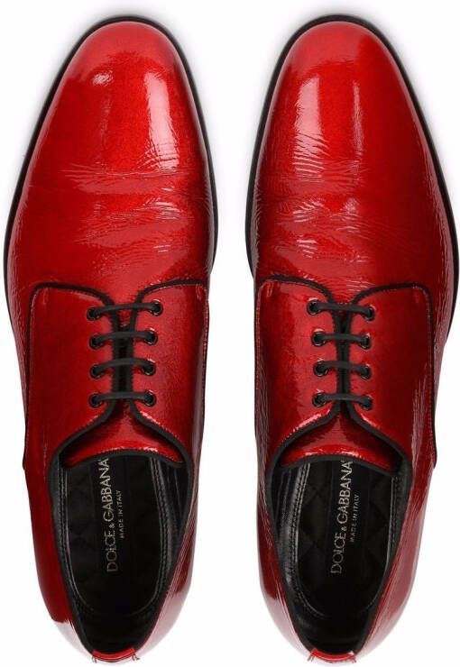 Dolce & Gabbana Derby lakleren schoenen Rood