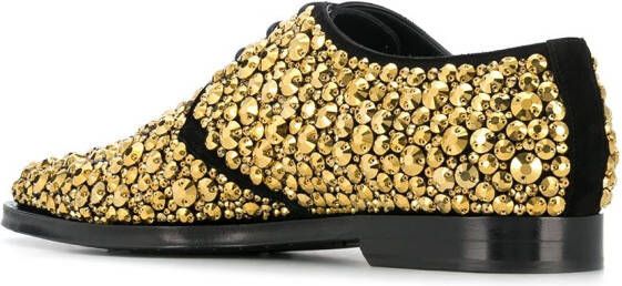 Dolce & Gabbana Derby schoenen met borduurwerk Goud