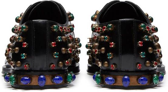 Dolce & Gabbana Derby schoenen met kristal Zwart