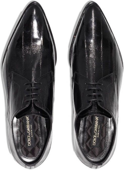 Dolce & Gabbana Derby schoenen met puntige neus Zwart