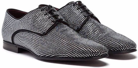 Dolce & Gabbana Derby schoenen verfraaid met kristal Zwart