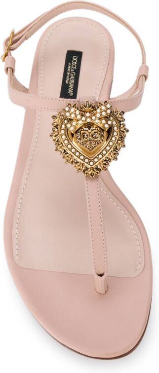 Dolce & Gabbana Devotion sandalen met bandje Roze