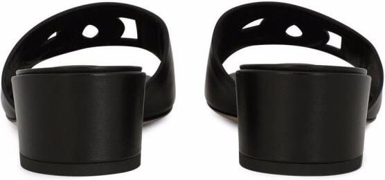 Dolce & Gabbana 40 mm muiltjes met DG-logo Zwart