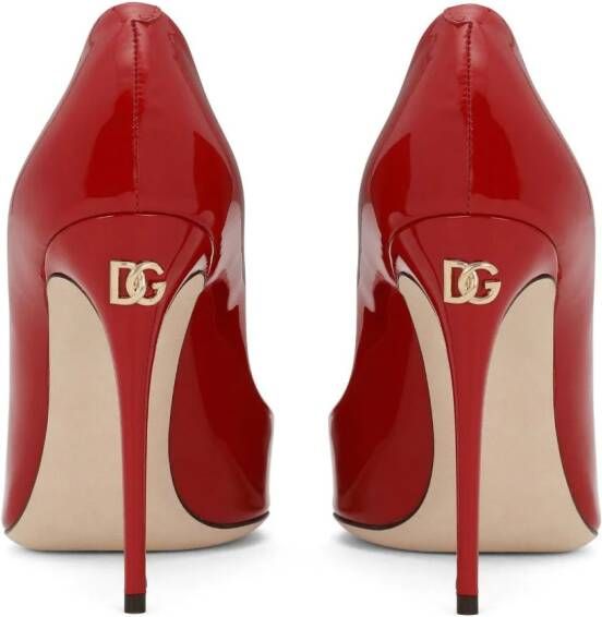 Dolce & Gabbana DG Logo pumps met puntige neus Rood